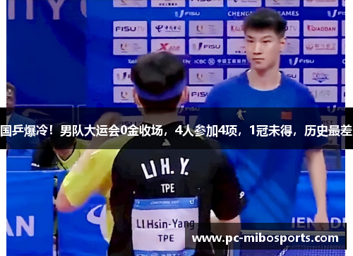 国乒爆冷！男队大运会0金收场，4人参加4项，1冠未得，历史最差